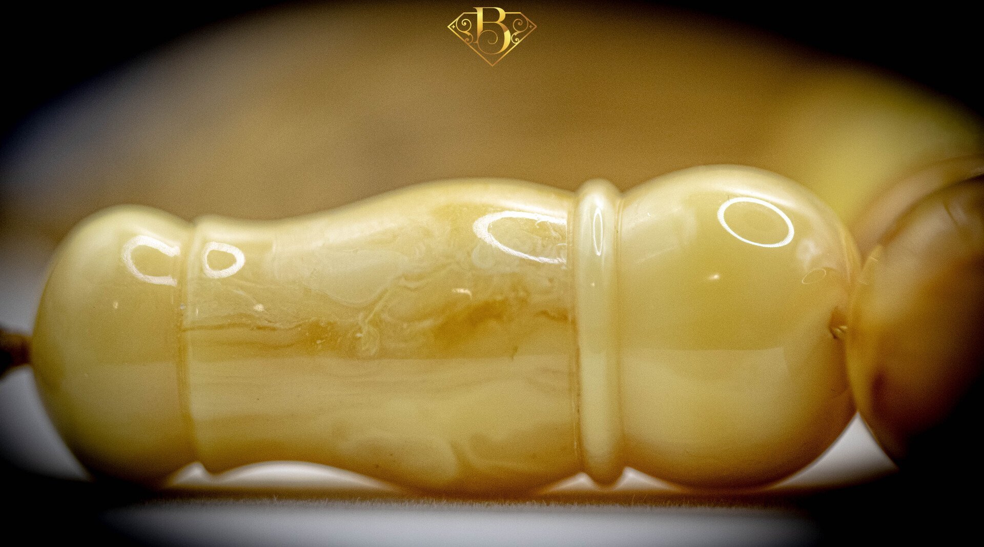 Dark Yellow Round Shape Rosary