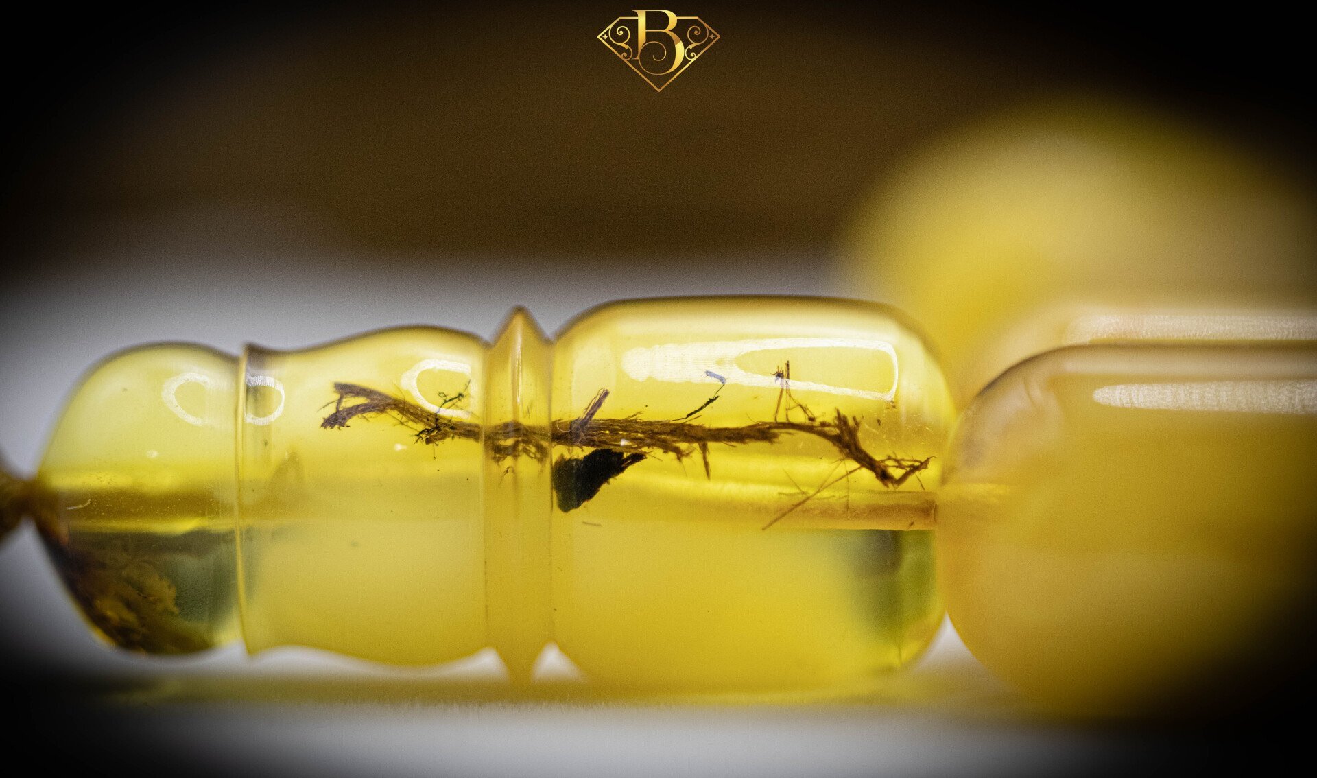 Dark Yellow Barrel Shape Rosary