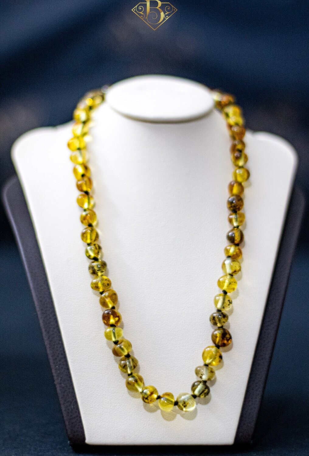 Light Green Amber Kids Necklace