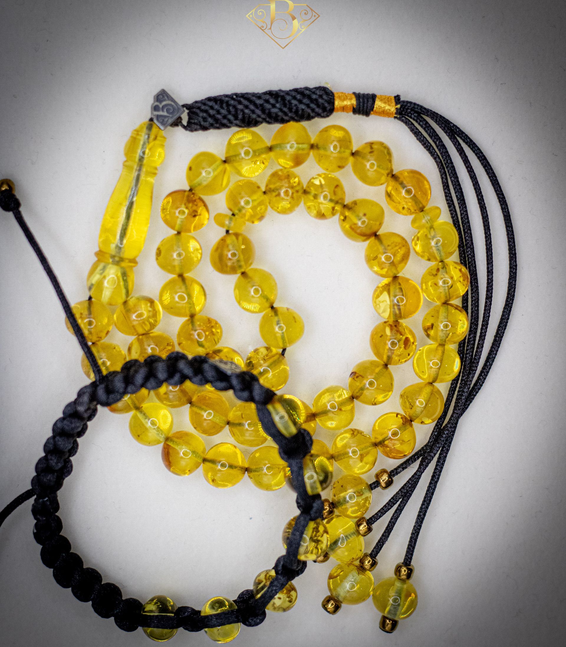 Baltic Amber Rosary (Black Tassel)