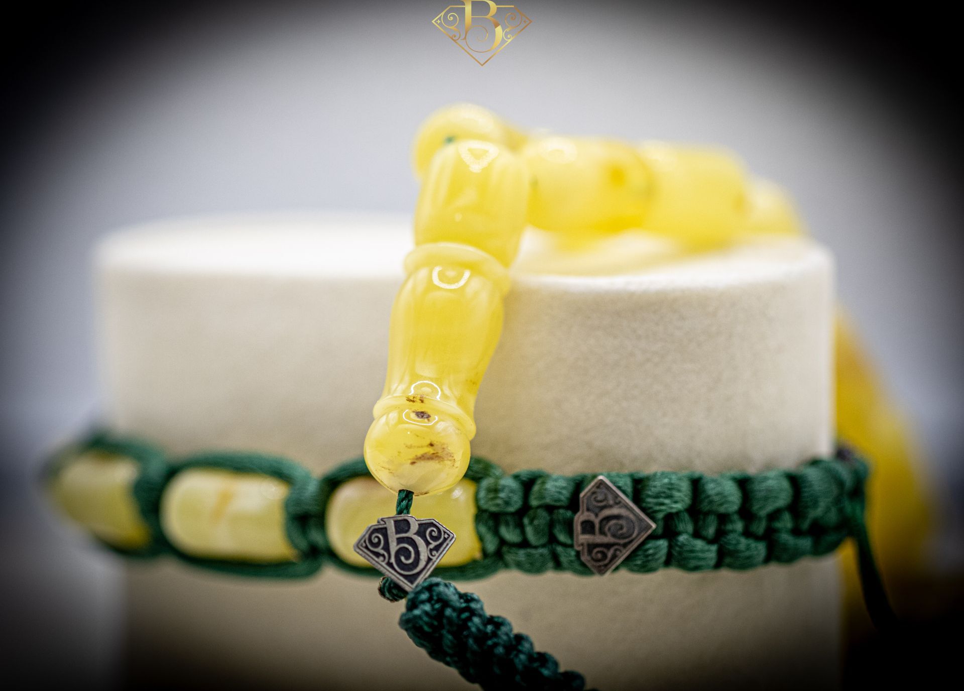 Baltic Amber Rosary (Green Tassel)