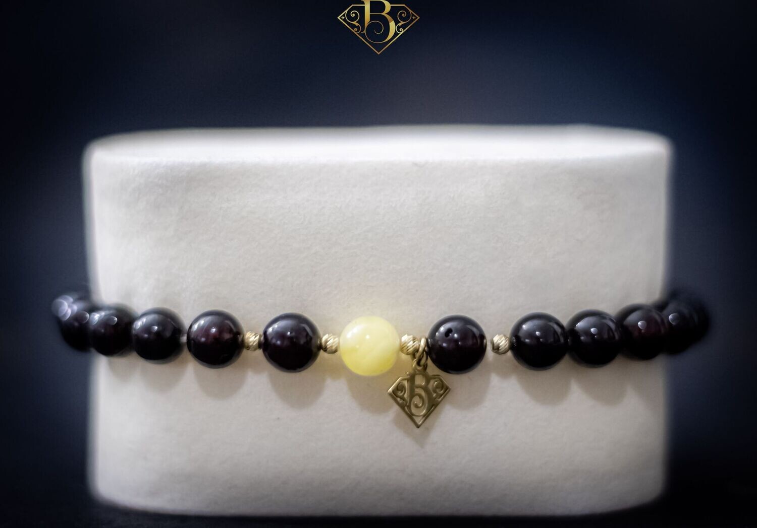 Dark Cherry/Yellow Rounded Bracelet