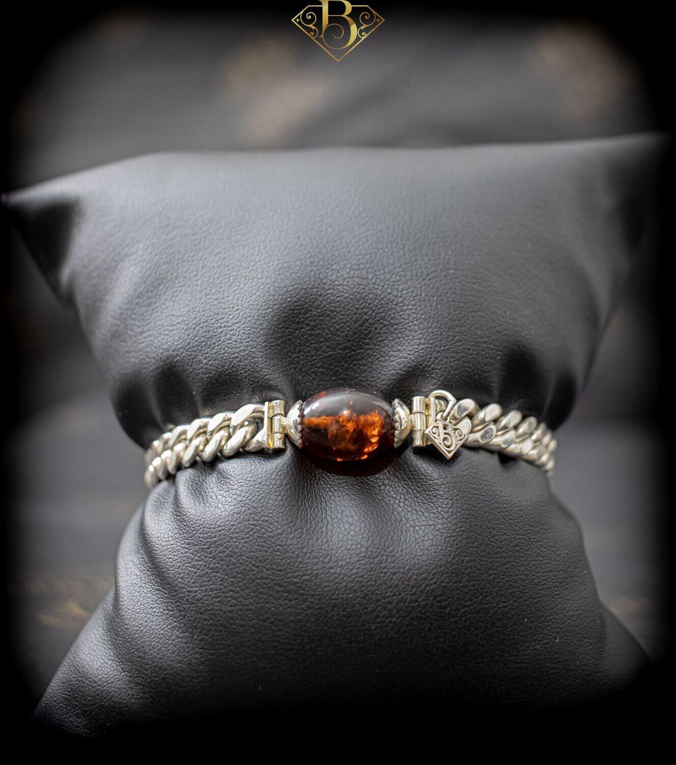 Dark Honey Sliver Bracelet (Polished)