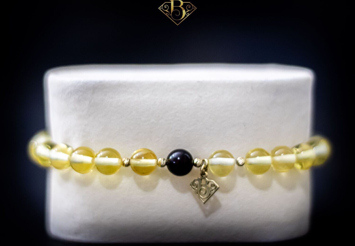 Yellow/Dark Cherry Rounded Bracelet