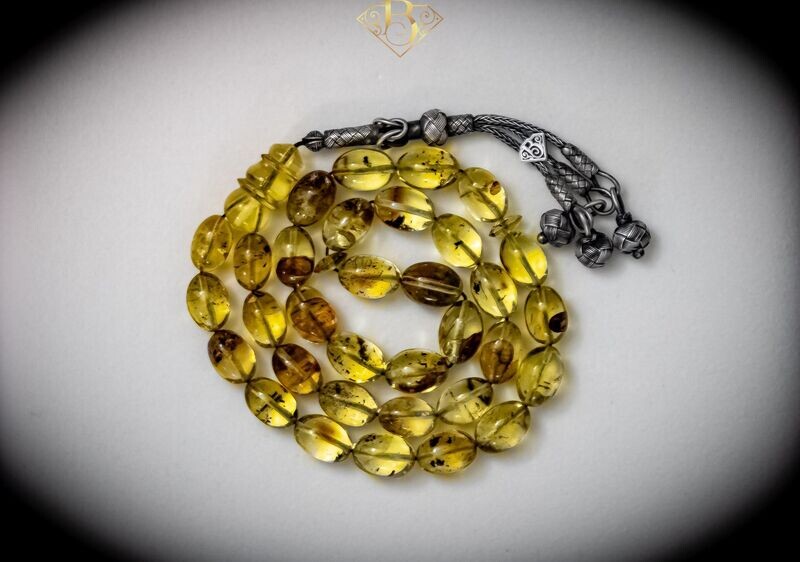 Yellow with Inclusion (Silver Tassel)