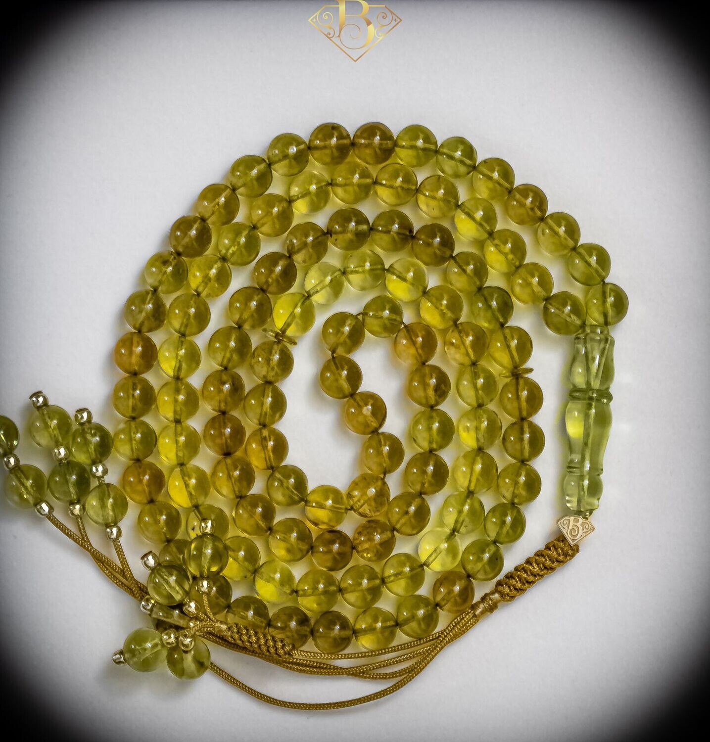 Green Colombian Amber Rosary