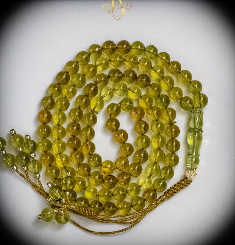 Green Colombian Amber Rosary