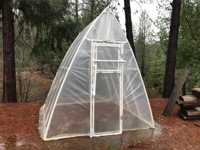 Gothic Arch Greenhouse - 8&#39; x 8&#39; x 9&#39; Peak - 1 inch PVC (Fittings and Clamps ONLY)