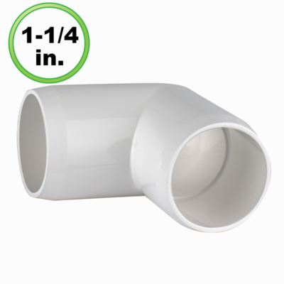 Ell 90 degree (1-1/4 inch), Type: 114-F (White), Volume: Per Piece