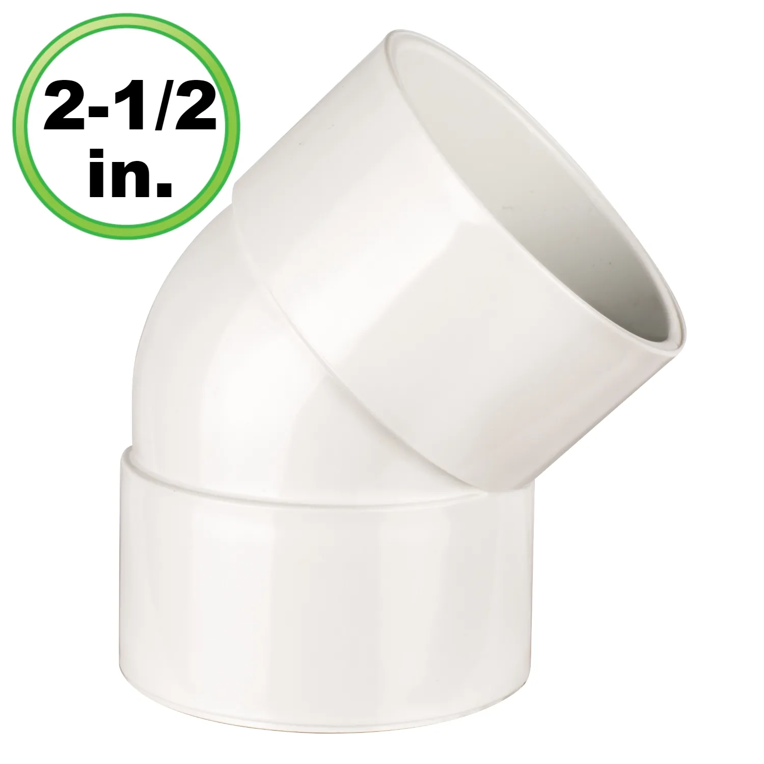 45 degree (2-1/2 inch) 45 degree (2-1/2 inch)