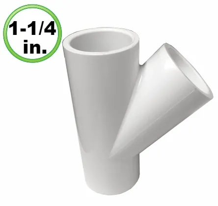 Wye 45 degree (1-1/4 inch)