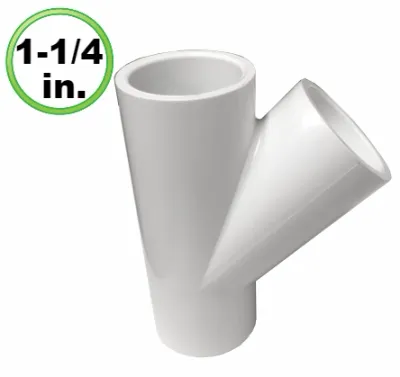 Wye 45 degree (1-1/4 inch)