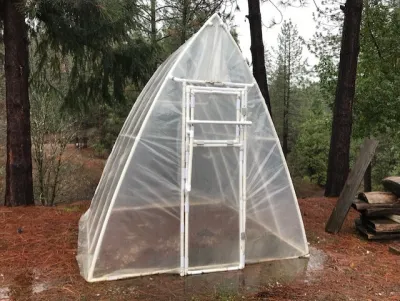 Gothic Arch Greenhouse - 8&#39; x 8&#39; x 9&#39; Peak - 1 inch PVC (Fittings and Clamps ONLY)