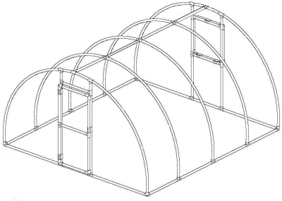 Arched Greenhouse 1-1/4 inch (FITTINGS &amp; CLAMPS ONLY)