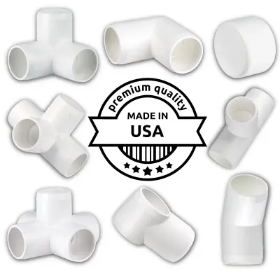 Specialized PVC Fittings for building structures with PVC. Tough durable fittings that are UV stabilized for outdoor use