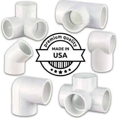 Plumbing Grade PVC Fittings for building with PVC or for building codes, NSF rated for potable water and pressure rated