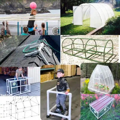 PVC Kits for any use including fire suppression, greenhouses, 9 square games, chicken coops, trash dolly, skate trainer, etc.