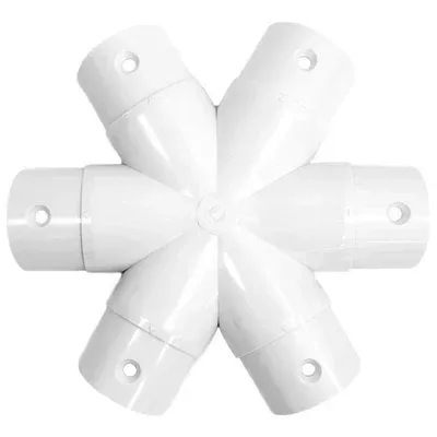 6-way PVC dome hub for geodesic domes