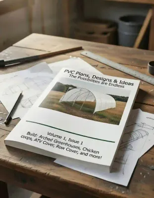 PVC Plans book with ideas on what to do build with PVC pipe and fittings like greenhouses and chicken coops