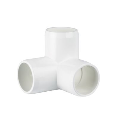 3/4 inch PVC side outlet elbow corner fitting furniture grade fitting in white