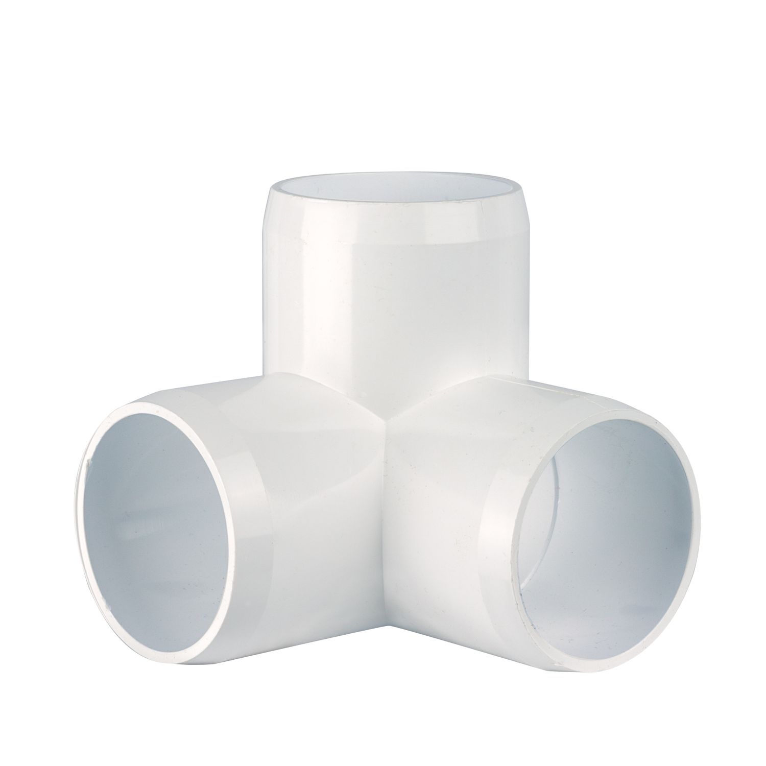 1-1/2 inch PVC side outlet elbow furniture grade fitting in white