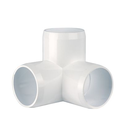 1-1/2 inch PVC side outlet elbow furniture grade fitting in white