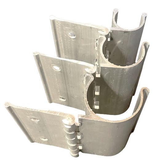 Aluminum Snap Hinges - Pipe to Flat