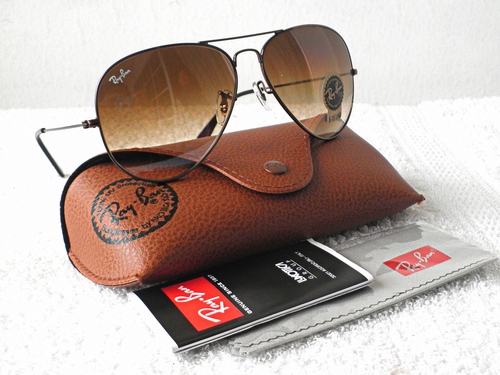 Ray-Ban Aviator Gun Metal Gradient Brown Lens (Original Grade 7A)