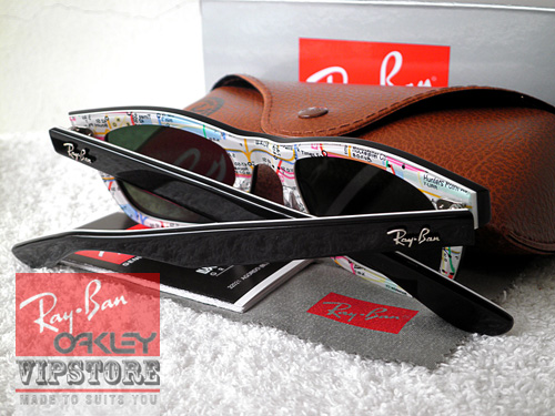 Ray-Ban Wayfarer Rare Print Subway Map (Original Grade 7A)