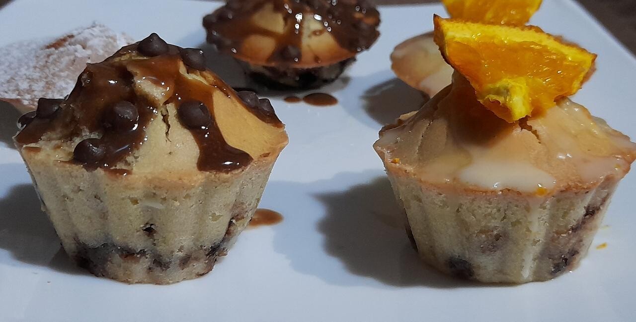Cupcakes de naranja y chocolate