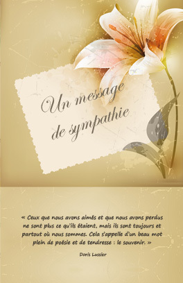Carte Un message de sympathie