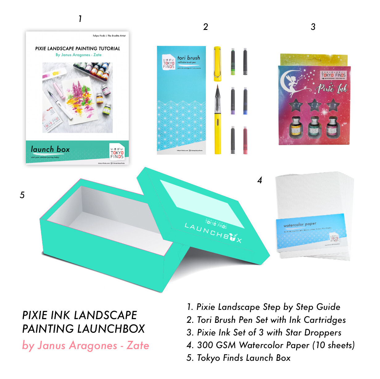 [Workshop in a Box] - Pixie Inks Landscape Launchbox by Janus Aragones - Zate
