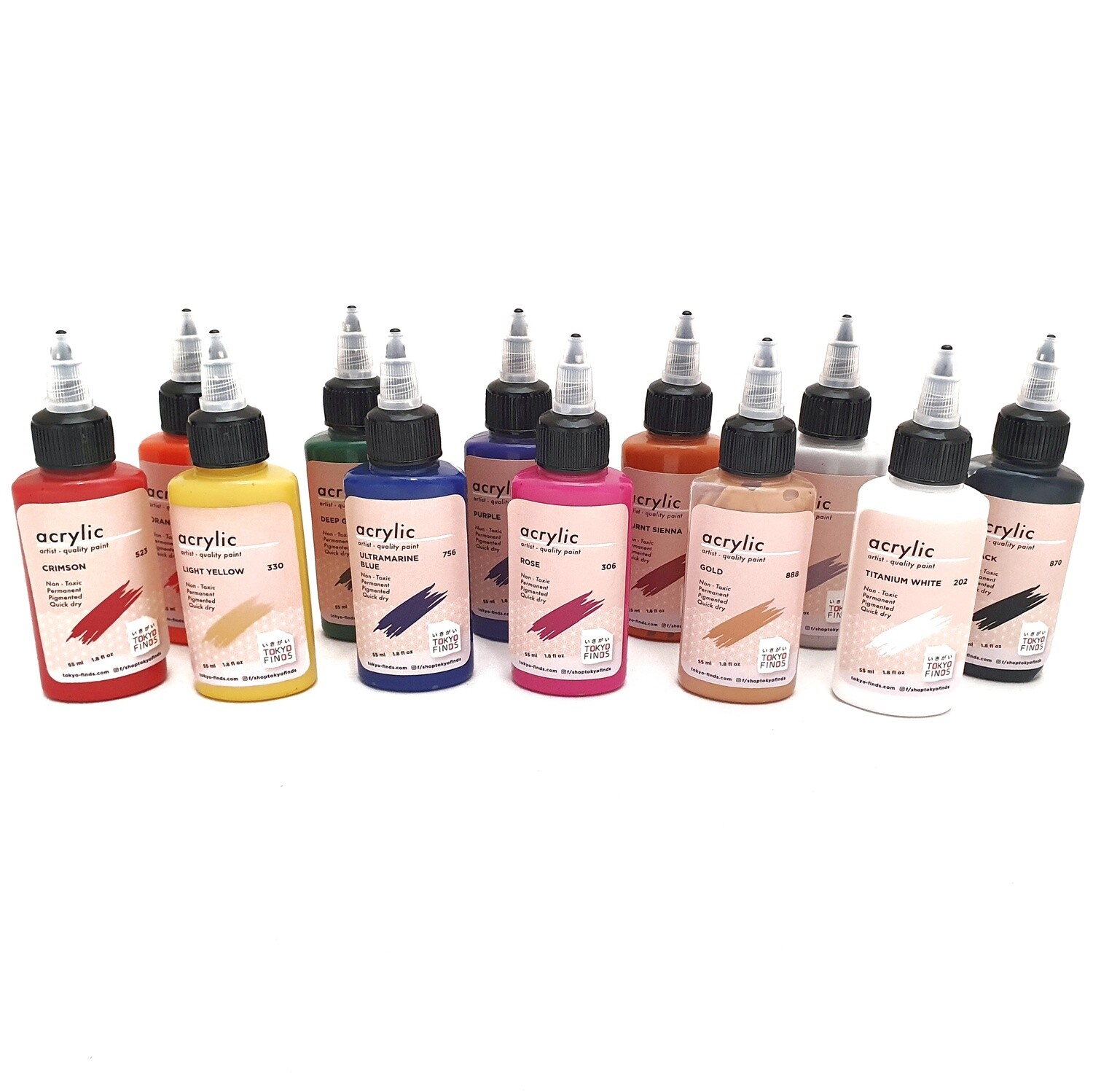 Tokyo Finds Acrylic Paint for Canvas, Glass, Wood, Rock, Ceramic, School Supplies for Artist &amp; Kids