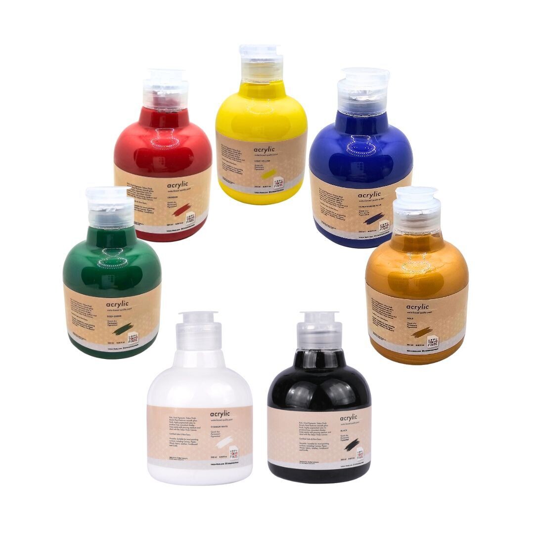 Tokyo Finds Acrylic Paint (250 ml) for Canvas, Glass, Wood, Rock, Ceramic, School Supplies for Artist &amp; Kids