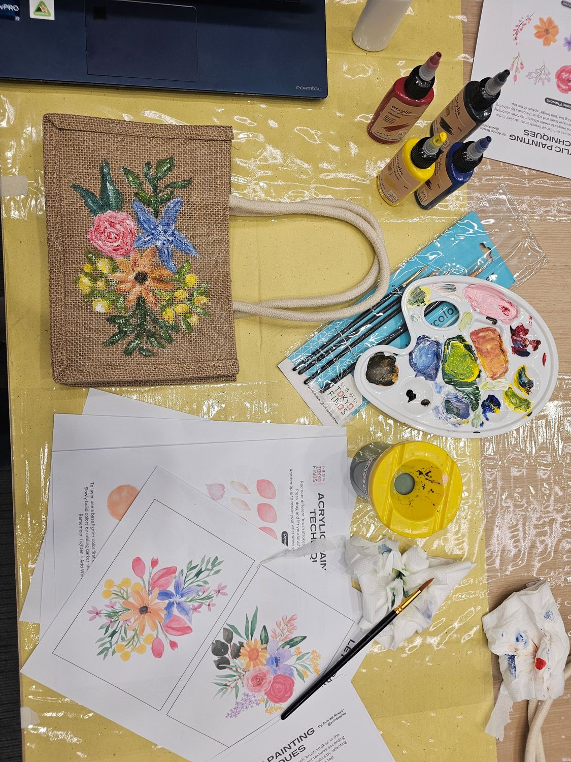 Paint on a Jute Tote Bag Workshop