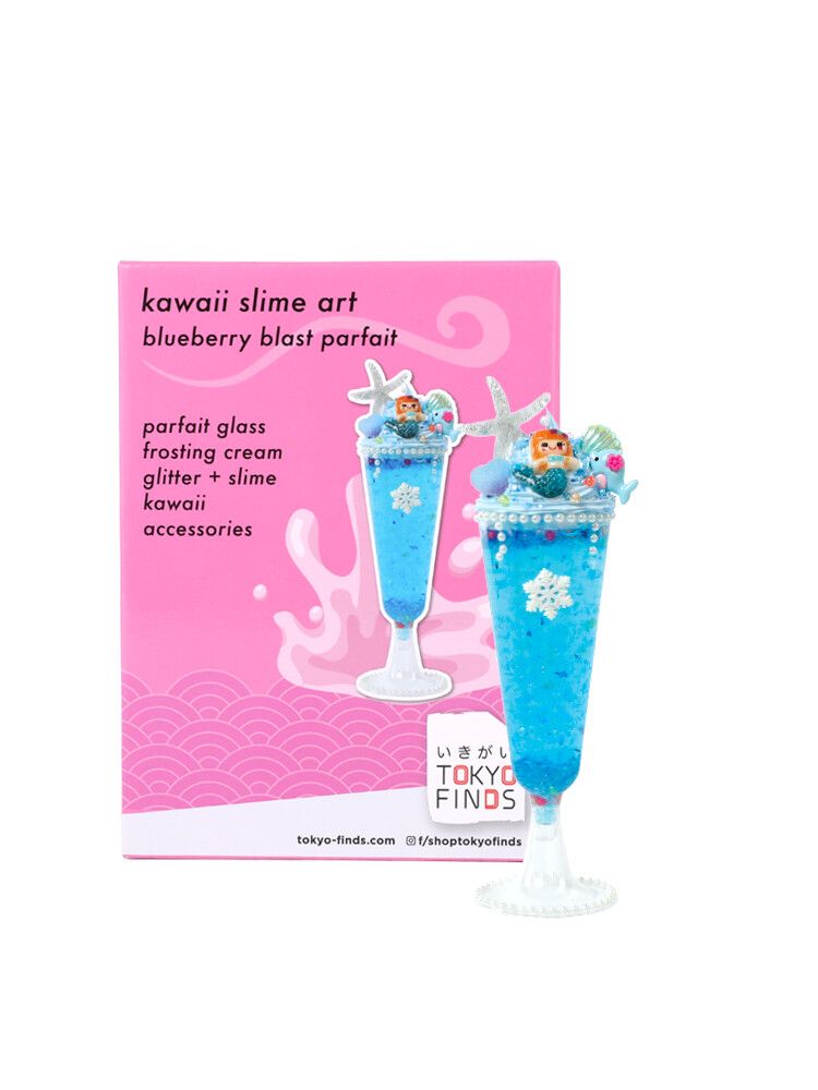 Kawaii Slime Art - Blueberry Blast Parfait
