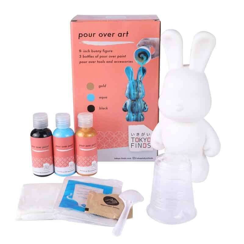 Tokyo Finds Pour Over Art 9 Inch Bunny - GOLD