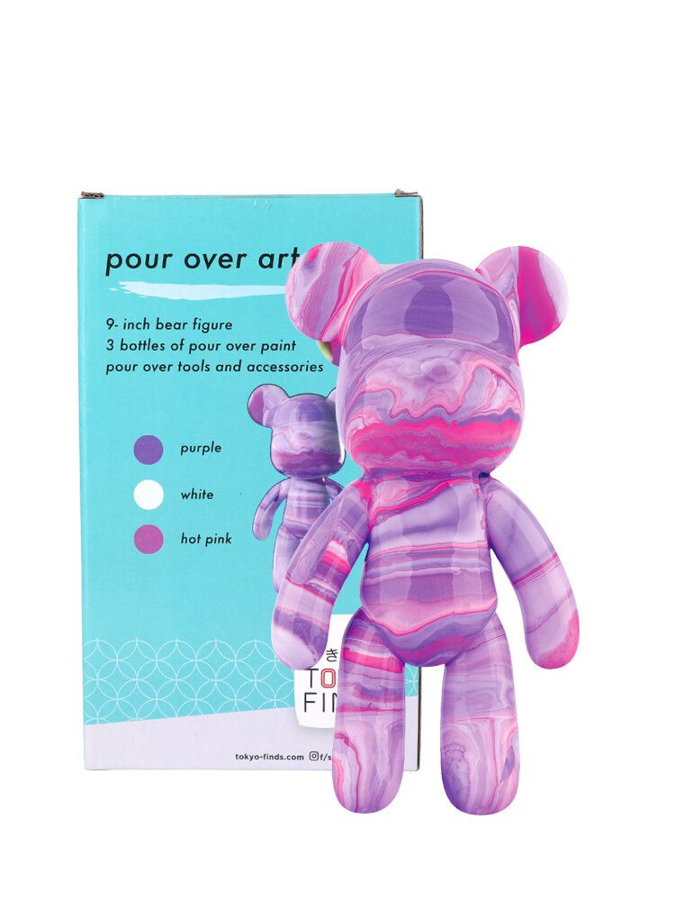 Tokyo Finds Pour Over Bear 9 Inch - PURPLE