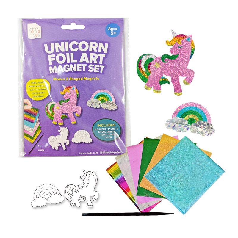 Tokyo Finds Unicorn Foil Art Magnet Set