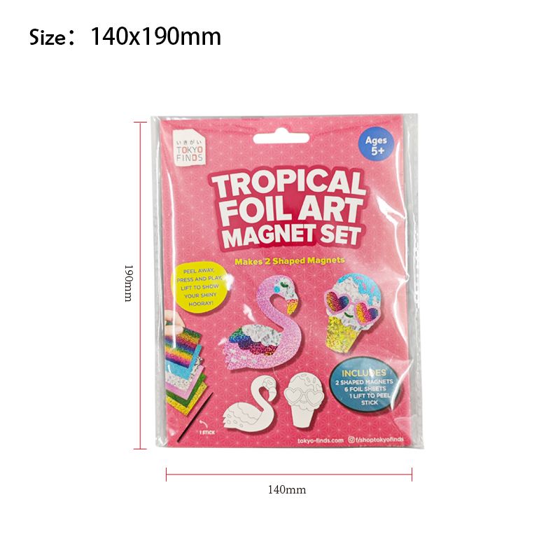 Tokyo Finds Tropical Foil Art Magnet Set