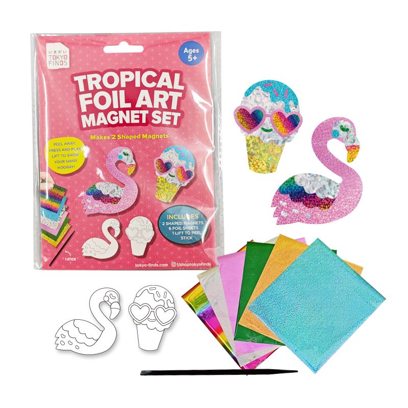 Tokyo Finds Tropical Foil Art Magnet Set