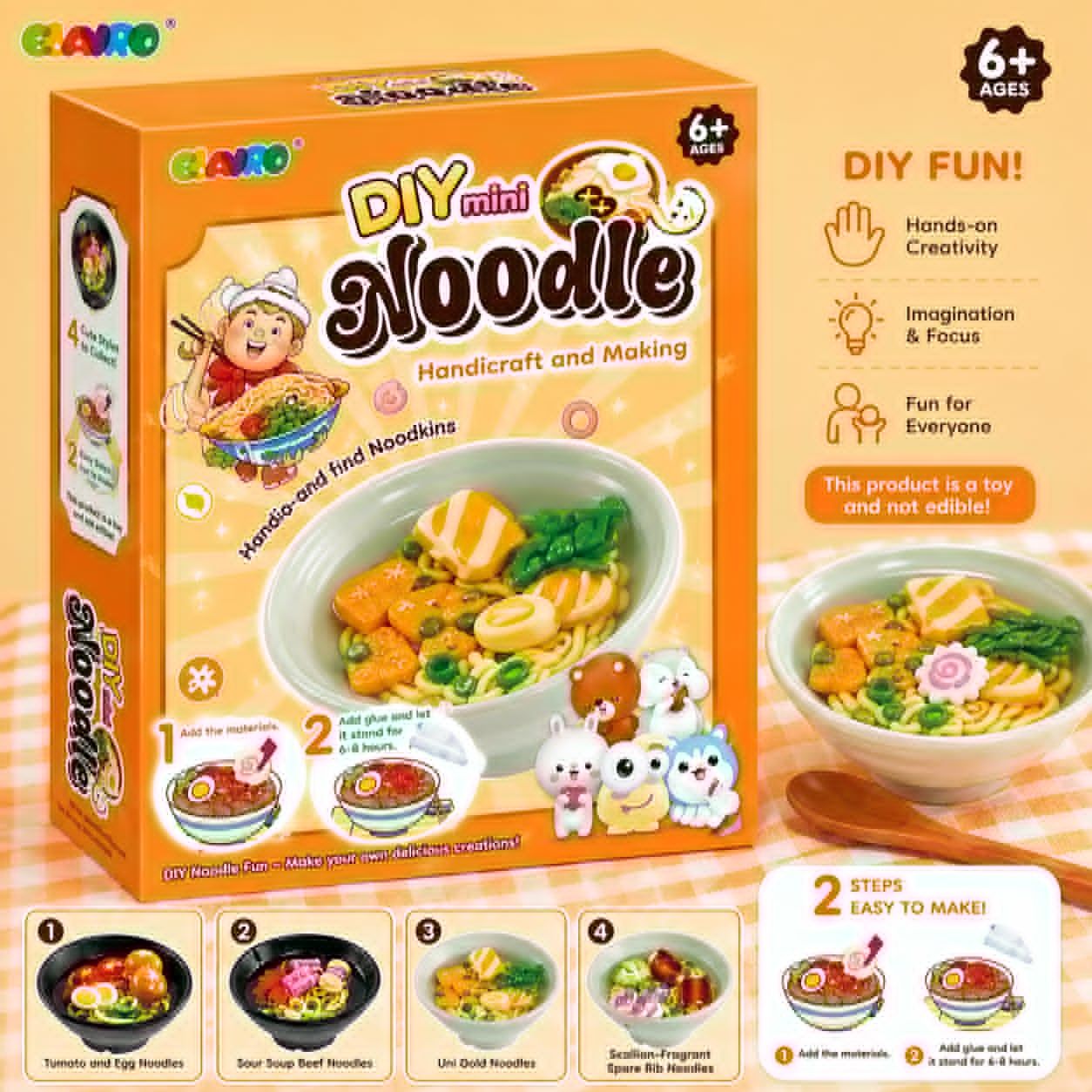 DIY Mini Noodle Craft Kit – Handmade Miniature Making Set