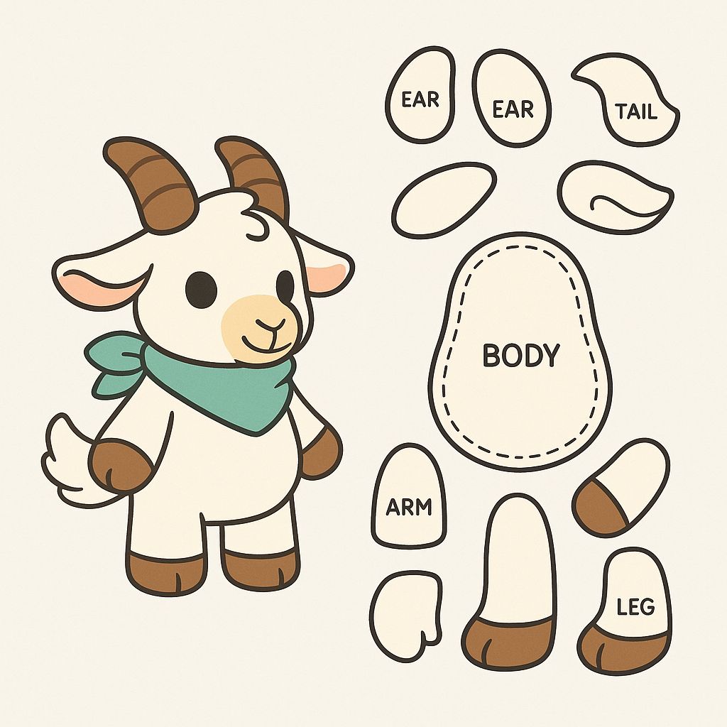 Custom Plush Sewing Pattern – Made from Your 2D Design or Drawing