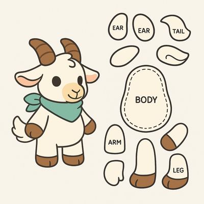 Custom Plush Sewing Pattern – Made from Your 2D Design or Drawing