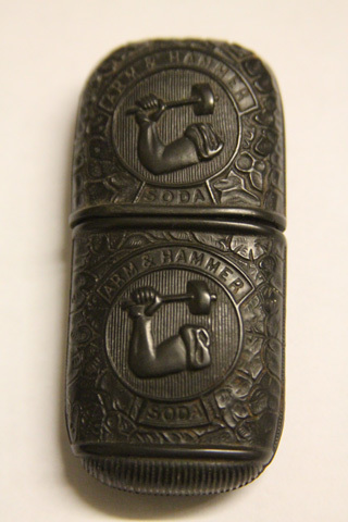 ARM &amp; HAMMER CELLULOID MATCH HOLDER (MATCHES INCLUDED)