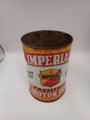 Imperial premium motor oil can Imperial premium motor oil can