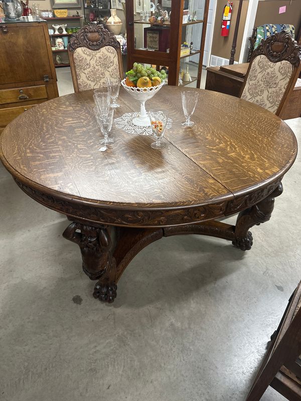 "Man of the Mountain" quarter Oak table 60 inch