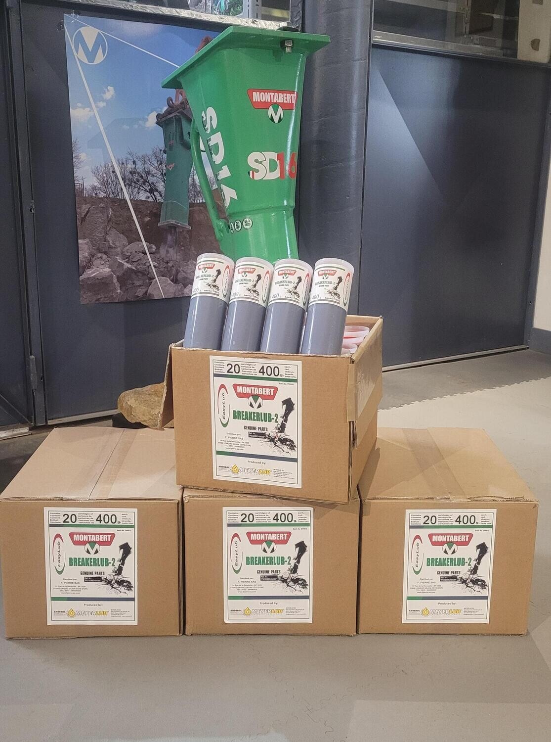 Carton de 20 cartouches de graisse 400g Breakerlub-2 Carton de 20 cartouches de graisse 400g Breakerlub-2