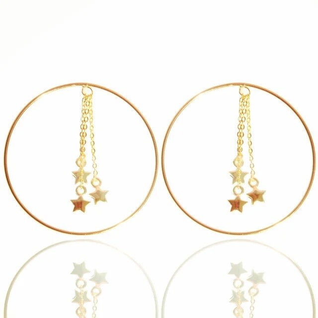 My Hoopy Star Earrings SS GP
