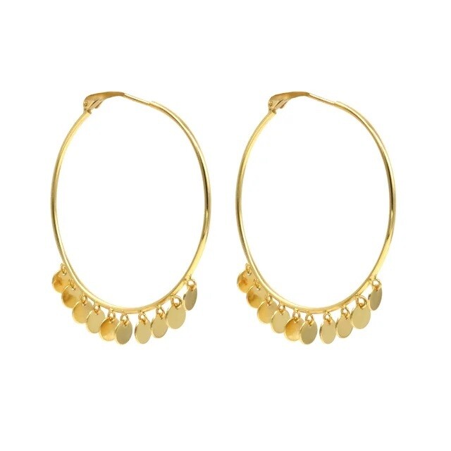 Isabelle Tiny Disk Hoop Earrings